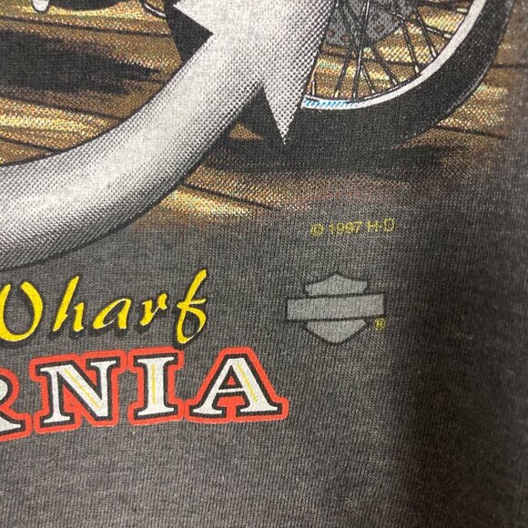 Harley Davidson San Francisco Long Sleeve Tee 2XL Dragon Sleeve Fishermans Wharf - Picture 11 of 12